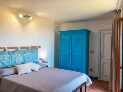 Letto o letti in una camera di panoramic LOFT Fora e ' Muros with sea view common terrace , Ammentos Posada