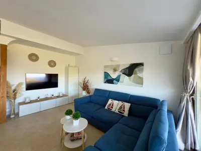 Area soggiorno di La Finestra sul Mare Seaview Apartments