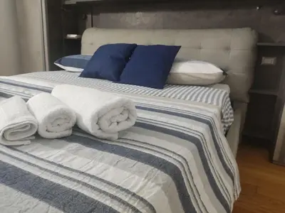 Letto o letti in una camera di Casa Pioppeto