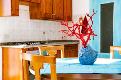Cucina o angolo cottura di Terrazza Lungomare, e sei in spiaggia...