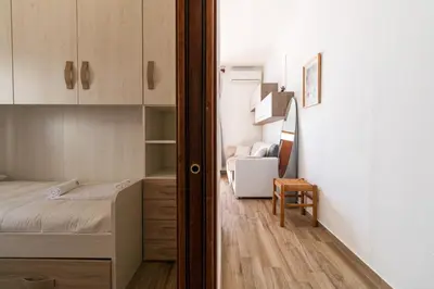 Letto o letti in una camera di Casa Riccio