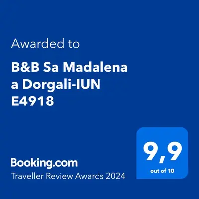 Certificato, attestato, insegna o altro documento esposto da B&B Sa Madalena a Dorgali-IUN E4918