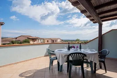 Balcone o terrazza di Holiday home in Monte Petrosu 42787