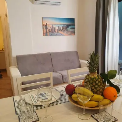 Area soggiorno di Insardinia House trilocale a 200mt dalla spiaggia