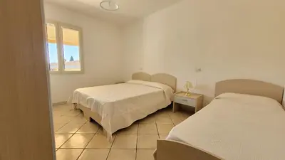 Letto o letti in una camera di Casa Boe