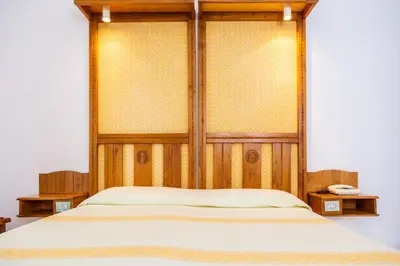 Letto o letti in una camera di Albergo Miramare