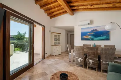 Area soggiorno di Villa BRANDINCHI - Heated Pool, Private Beach, Sea View, Wi-Fi