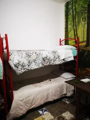 Letto o letti in una camera di Pinnettu sardo casa di campagna in ecosistema insetti e animaletti simpatici in condivisione,Leggere attentamente Prima di prenotare