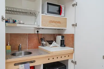 Cucina o angolo cottura di Sorella Luna Room Boutique, Centro di Olbia