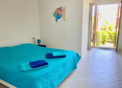 Letto o letti in una camera di ISS Travel, Sea View Villa Ursula - 4 bedrooms and 4 bathrooms