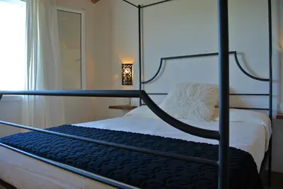 Letto o letti in una camera di Auberge Santu Martine Cottage with Pool (Ollastru)