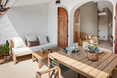 Area soggiorno di Baia Dorata beach apartments
