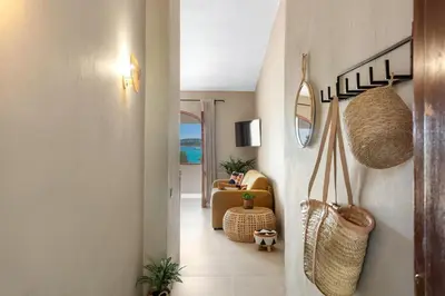 Area soggiorno di Baia Dorata beach apartments